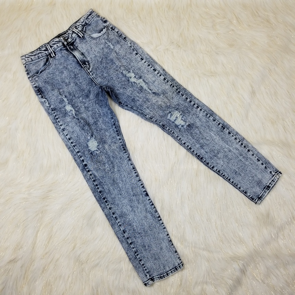 REFUGE HI RISE STONE WASHED DESTROYED JEGGING